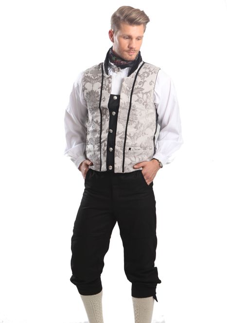 Hovedbilde Askeladden silver vest til festdrakt