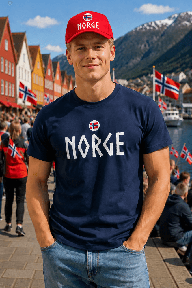 Caps Norge  i rød - Unisex 