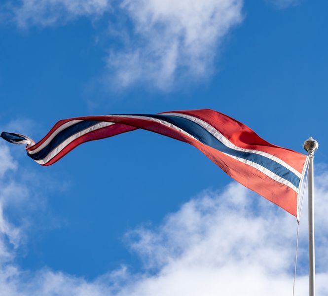 Hovedbilde Norsk vimpel til 3 meters flaggstang - 100 cm