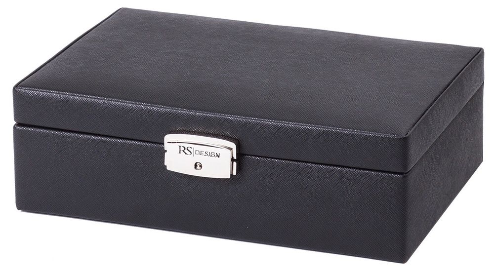 Smykkeskrin i sort med beige innside