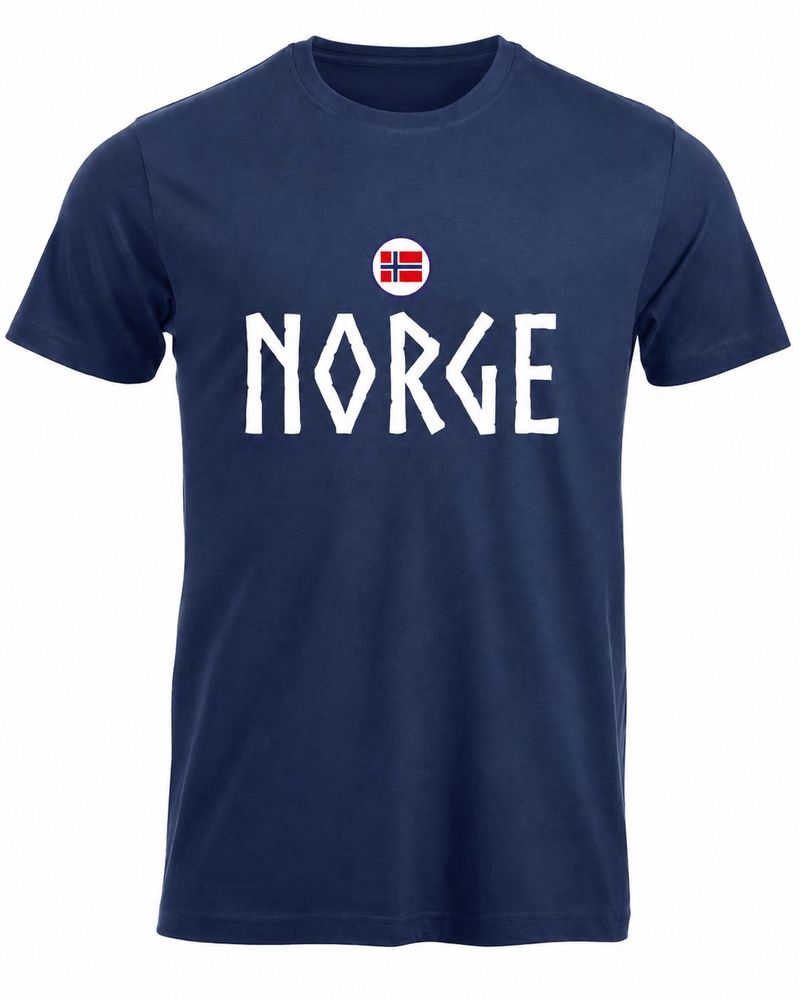 Norge t-shirt i marine Viking - Perfekt til fotball-VM