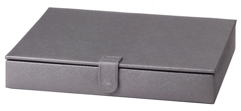 Smykkeskrin til bunadsølv grå 27 x22 x 4 cm